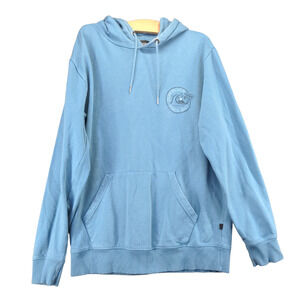 Quiksilver Mens Since 1969 Tripping Pullover Drawstring Hoodie Sweatshirt Blue L